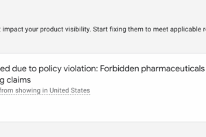 Forbidden pharmaceuticals or products making misleading claims - Google Merchant Center