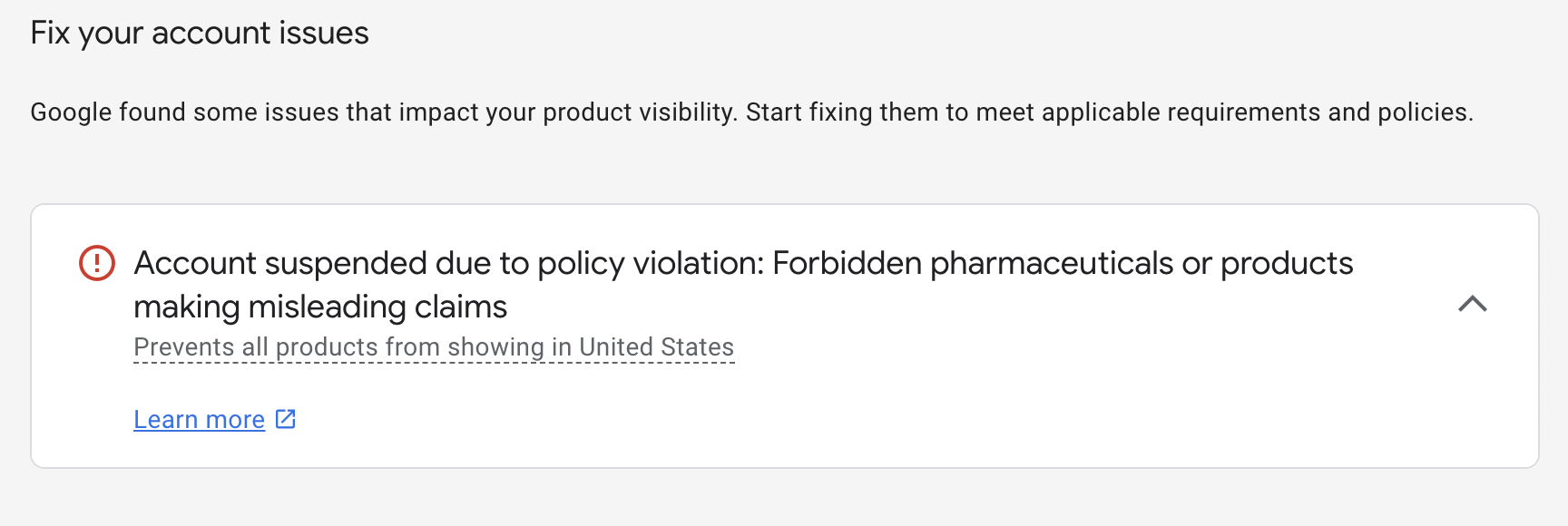 Forbidden pharmaceuticals or products making misleading claims - Google Merchant Center